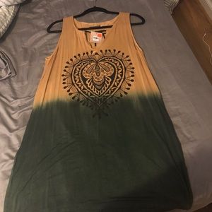Green/gold dress or cover up. NWT.
